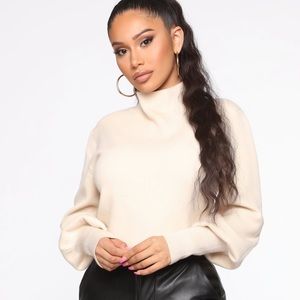 Fashion Nova “I’m Easy to Love” Sweater - Cream